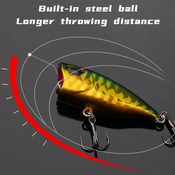 Mini Popper Floating Fishing Lure Plastic Artificial Fishing Lure for Bass Trout Saltwater Freshwater Fishing Tackle Accessories - Image 5