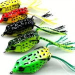 5 Pieces of High-Quality Frog-Shaped Baits with Storage Box - Sharp Hooks and Realistic Design, Suitable for Upper Freshwater Fishing - Image 4