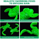 Artifical Frog Soft Bait Simulated Kick-Legged Frog Bait with Hook Bionic Frog Floating Lures for Saltwater Freshwater Fishing - Image 6