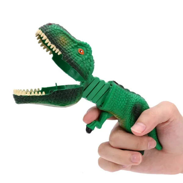 1PC Creative Funny Spoof Shark Telescopic Spring Manipulator Clip Bite Hand Dinosaur Prank Parent-child Interaction Toys - Image 4