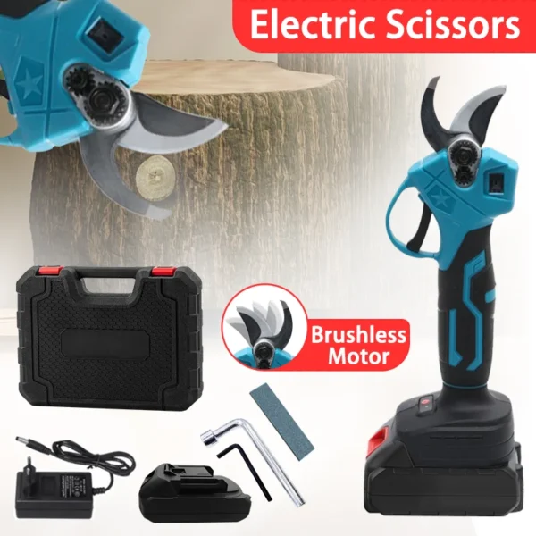 Brushless Electric Pruning Shears Garden Tool Pruner Cordless Electric Garden Scissors Fruit Tree Compatible Makita 18V - Image 1