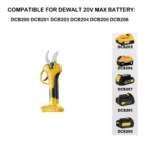 Cordless Brushless Electric Pruning Shears Garden Tool with NO/LED Display Compatible with Dewalt 18V Battery Fruit Tree Pruner - Image 6