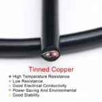 1-10M Black Flexible Silicone Wire Square 0.3/0.5/0.75/1/1.5/2/2.5/4/6 mm x 2/3/4/6 Cores Tinned Copper High Temperature Cable - Image 2