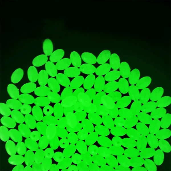 375PCS/Box Plastic Luminous Fishing Hard Beads Oval Glow Fishing Beads Egg Beads Fishing Bead Floating Tools Tackle Accessories - Image 3