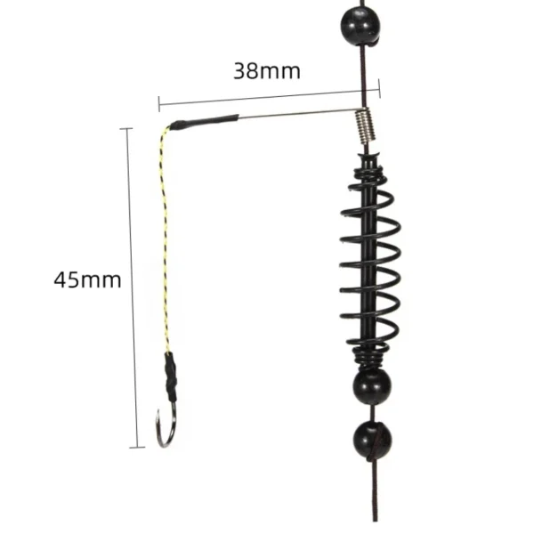 Fishing Fixed Bait Nest Feeder Artificial Bait Cage Set String Hook Bait Holder Catfish Fishing Hook Carp Fishing Tackle 15g-40g - Image 5