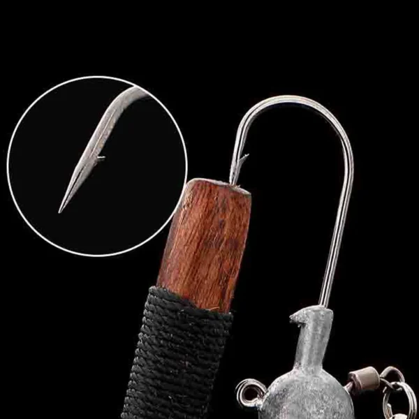 Single Hooks With Rotating Sequins And Swivel Fishing Hook Diy Fish hooks Tackle Accessary Luya soft bait roll t tail worm hook - Image 4