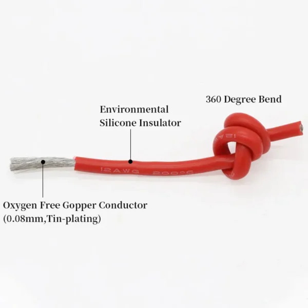 1M/5M Heat-resistant cable 30 28 26 24 22 20 18 16 15 14 12 10 8AWG Ultra Soft Silicone Wire High Temperature Flexible Copper - Image 3
