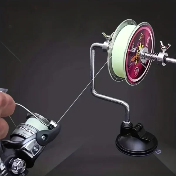 1Pc Aluminum Alloy Fishing Line Winding Machine, Outdoor Fishing Reel Winding Machine - Image 1