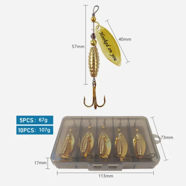 5/10Pcs Spoon Lures Pike Metal Fishing Lure Bass Hard Bait with Hooks for Father's Day Gift Metal Fishing Bait Equipment - Image 2