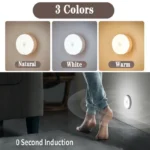 6-Pack Under Cabinet Lighting, Rechargeable Motion Sensor Puck Lights, 3Color Temps Night Light, Magnetic Stick on Lamp - Image 5
