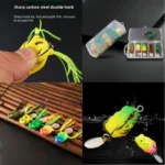 Soft Tube Bait Frog Lures Set Plastic Fishing Lure with Hooks Top Water Bass Fishing Lures for Bass Saltwater Freshwater Fishing - Image 2
