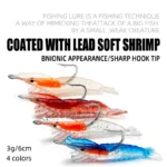 Simulation Shrimp Fishing Lure Soft Artificial Shrimp Plastic Fishing Lure with Hook Durable Swimbait Fishing Tackle Accessories - Image 2