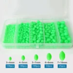 375PCS/Box Plastic Luminous Fishing Hard Beads Oval Glow Fishing Beads Egg Beads Fishing Bead Floating Tools Tackle Accessories - Image 6
