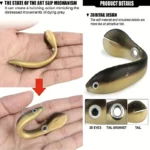 5-Piece Bionic Soft Bait with Sliding Mechanism - Realistic 10cm / 3.9inch Artificial Bait Can Capture More Fish - Image 2