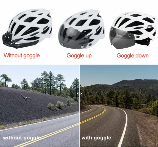 Cycling Helmet with Taillight for Men and Women, 4 Modes to Switch Bicycle Helmet, MTB Road Bike, E-Bike Motorcycle - Image 2
