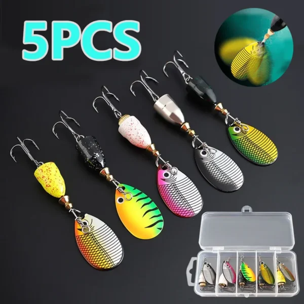 9cm/10g Fishing Spoon Lure With Triple Hook Metal Spinner Sequin Fishing Artificial Bait Long Casting Rig Saltwater Freshwat - Image 1