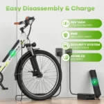 1000 Peak Electric Bike for Adults,up 80 Miles Removable Battery Ebike, 26" Electric E Bike with 7-Speed,Adult Electric Bicycles - Image 3