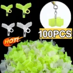 100Pcs/Lot Durable Protector Caps Fishing Out Hook Cover Safety Treble Fish Gear Lightweight Accessories with Slots Sleeves Tool
