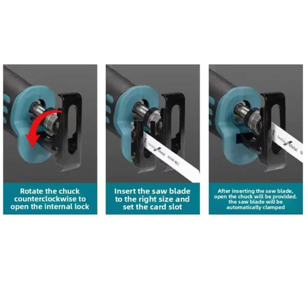 Brushless Reciprocating Saw High-Power Cutting Saw Handheld Multifunctional Household Small Electric Saw No Battery - Image 4