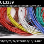 1/10M 14/16/18/20/22/24/26/28/30AWG UL3239 3KV Silicone Wire Insulated Tinned Copper Electrical Cable 3000V - Image 6