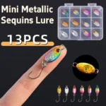 Mini Spoon Fishing Lures Metal Sequin Bait with Sharp Hook Micro Artificial Hard Fishing Lure for Trout Bass Pike Fishing Tackle