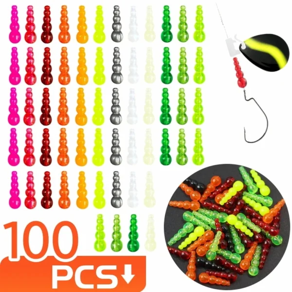 Stacked Fishing Beads Fishing Beads Lures Tackle Trout Walleye Perch Inline Spinner Rig Lure Making Supplies Fishing Accessories - Image 1