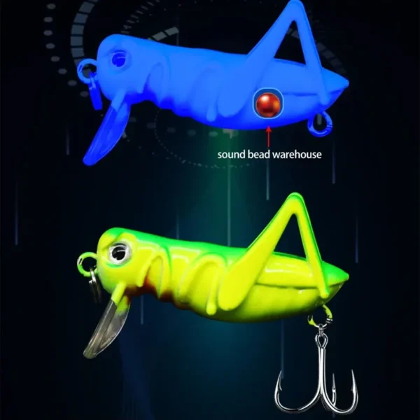 New 3PS Grasshopper Insects Fishing Lures Crap Fishing Artificial Bait Set with Box Jig Wobbler Sea Biomimetic Fishing Tackles - Image 6