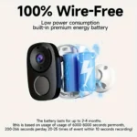 2K/3MP wireless outdoor security Camera 5200 mah battery powered PIR body detection night vision with spotlight two-way call - Image 3