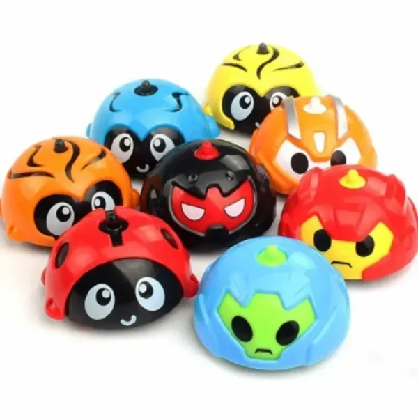 Cartoon Spinning Top Gyroscope Inertial Toy Car Gyro Stacked Rotate Mini Car Stunt Fancy Funny Gift Educational Toy for Children - Image 4