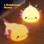 Cute Axolotl Night Light Silicone Nursery Sleeping Lamp Touch Control Nightlights USB Rechargeable Table Lamp for Baby Child - Image 2