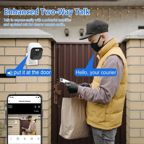 Mini surveillance camera, indoor/outdoor security camera,Home camera,Baby sitter Cam Easy installation,Two-way audio frequency - Image 4