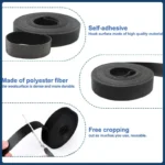 5Meter/Roll Reusable Cable Tie Width 10 15 20 25mm Hook Loop Bundle DIY Accessories Double-sided Straps Wire Management Fastener - Image 3