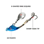5g/7g/10g 6PCS Metal Spinner Lure VIB Tail Long Trolling Cast Bait Spoon forTrout Pike Freshwater Saltwater Winter Fishing Lure - Image 4