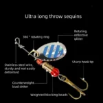 30pcs/Set Spinner Fishing Lure Kit Metal Sequin Spoon Hard Bait Rotating Spinner Lure Bait for Bass Trout Perch Pike Tackle - Image 5