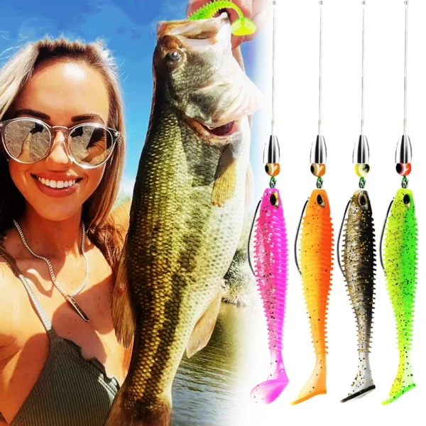 21PCSSoft Bait Set Swimbait Lures for Fishing Supplies New Tackle Box Set Fishing Goods Carp Silicone Lure Tools Kit Accessories - Image 3