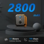 3MP HD Wifi surveillance camera, mini wireless PIR motion detection, night vision, two-way audio, 2800 mah safe battery - Image 3