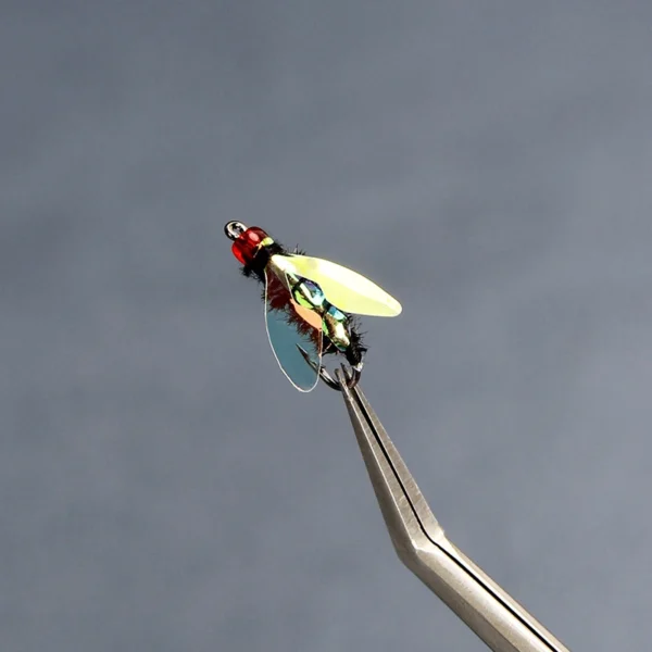 10PCS Bionic Fly Lure Bait Fly Hook Winged Insect Bait White Strips Realistic Bottle Flying Sea Bass Predatorium Freshwater Bait - Image 6