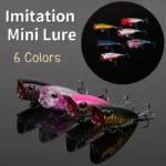 Mini Popper Floating Fishing Lure Plastic Artificial Fishing Lure for Bass Trout Saltwater Freshwater Fishing Tackle Accessories