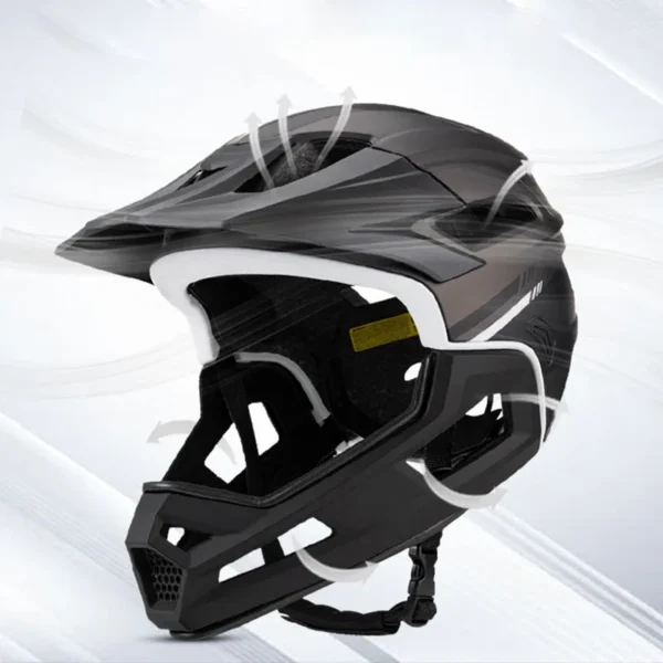 Full Face Bicycle Helmets Detachable MTB Helmet for Mountain Bike Adult Racing Motorcycle Riding Safety Helmet Head Protection - Image 1