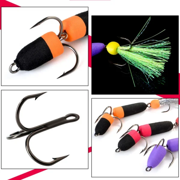 Newest Mandula Polychrome Fishing Lure Soft Lures Foam Bait Swimbait Wobbler Bass Pike Lure Artificial Baits with 2 Treble Hooks - Image 6