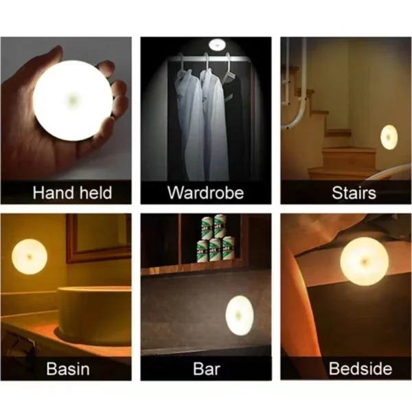 3Color Adjustable LED Night Light USB Rechargeable Night Lamp For Kitchen Cabinet Wardrobe Lamp Staircase Wireless Closet Light - Image 5