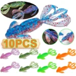 10pcs 5.5cm Soft Lobster Plastic Baits Fishing Lure Trout Bass Silicone Swimbait Jigging Wobblers For Pike Artifical Rubber Bait