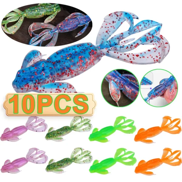 10pcs 5.5cm Soft Lobster Plastic Baits Fishing Lure Trout Bass Silicone Swimbait Jigging Wobblers For Pike Artifical Rubber Bait - Image 1