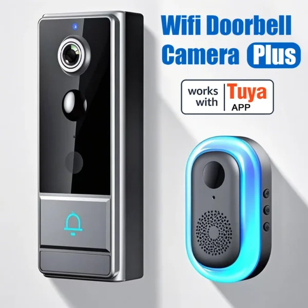 Wireless Smart Video Doorbell, WiFi home Security Camera, Two-way Audio, Night Vision, Battery,Home Burglar Alarm - Image 1