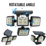 138/198/333 LED Solar Lights Outdoor Motion Sensor Human Induction Adjustable Head IP65 Waterproof Solar Power Wall Lamp - Image 4