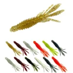 10PCS Soft Floating Shrimp Larva Baits 1.8g-2.2g Silicone Shrimp Fishing Lures Rubber Worm Swimbaits Pike Wobblers Bait Tackles - Image 2